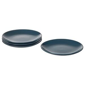(Retired) FÄRGKLAR Side plates, glossy dark turquoise, 8 "
